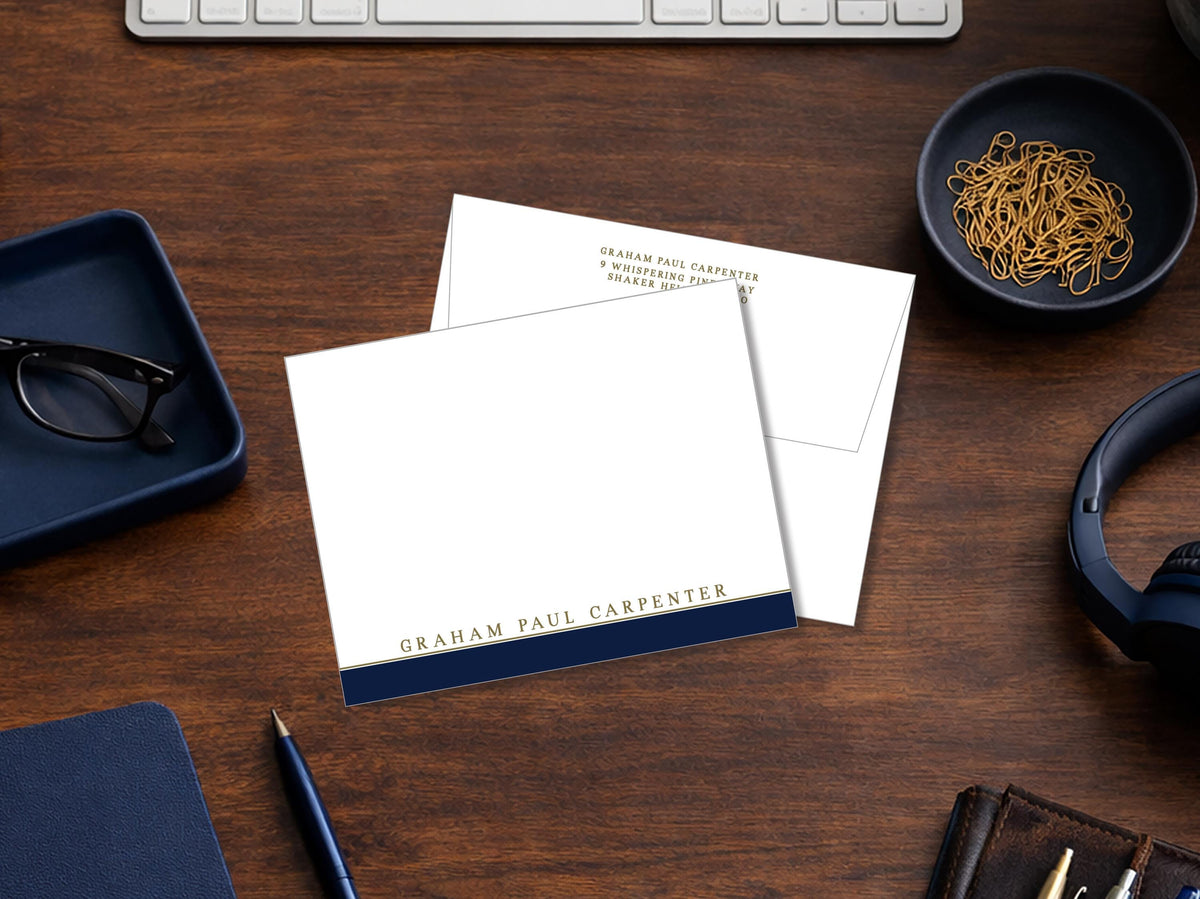 Classic Navy Men’s Stationery