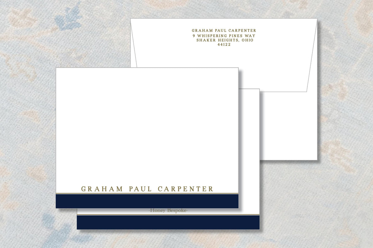Classic Navy Men’s Stationery