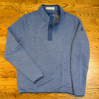 Holderness & Bourne X RCS Sullivan Snap-T Pullover - Heathered Blue with the Dancing Fox Logo