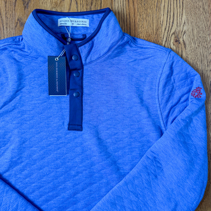 Holderness & Bourne X RCS Sullivan Pullover - Heathered Marlin Blue & Navy